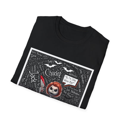 Cute Halloween Unisex Softstyle T-Shirt, Halloween Shirt, Funny T-Shirt, Fall Outfit, Pumpkin Shirt, Gift for Halloween Lovers