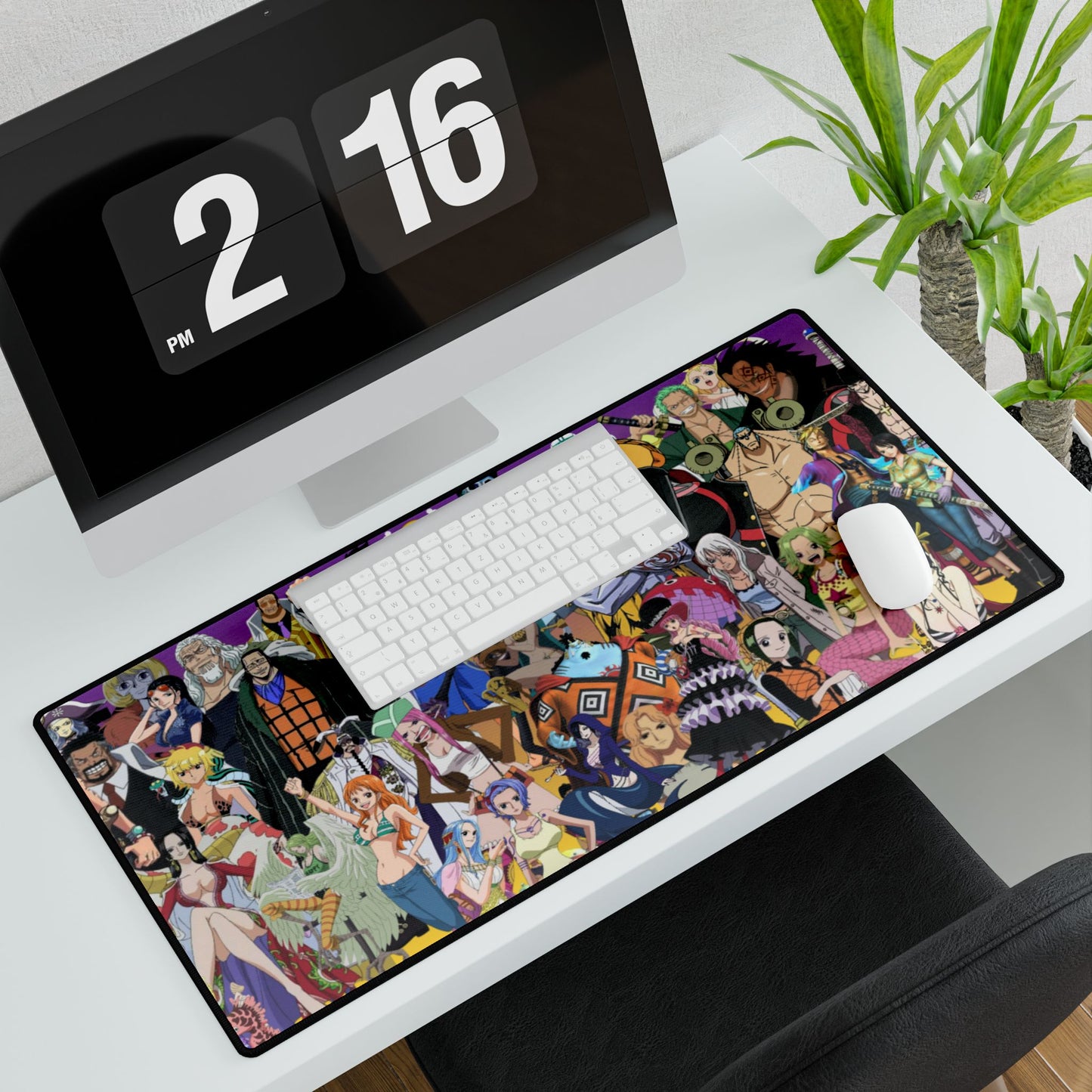 Anime Character Collage Desk Mat — Large Gaming Mousepad
