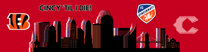 Cincinnati Sports Skyline Ceramic Wall Tiles