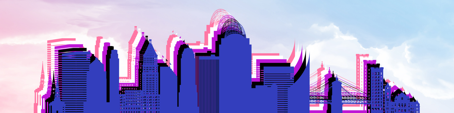 Cincinnati LGBTQ+ Skyline Ceramic Wall Tiles