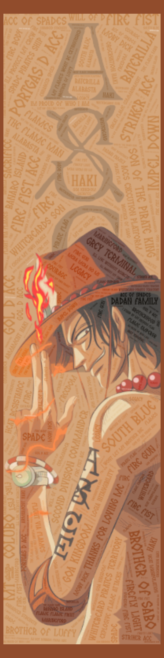 Portgas D. Ace Ceramic Wall Tile