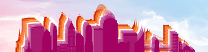 Cincinnati LGBTQ+ Skyline Ceramic Wall Tiles