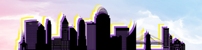 Cincinnati LGBTQ+ Skyline Ceramic Wall Tiles