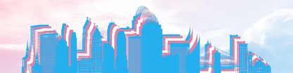 Cincinnati LGBTQ+ Skyline Ceramic Wall Tiles