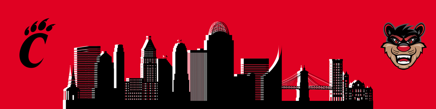 Cincinnati Sports Skyline Ceramic Wall Tiles