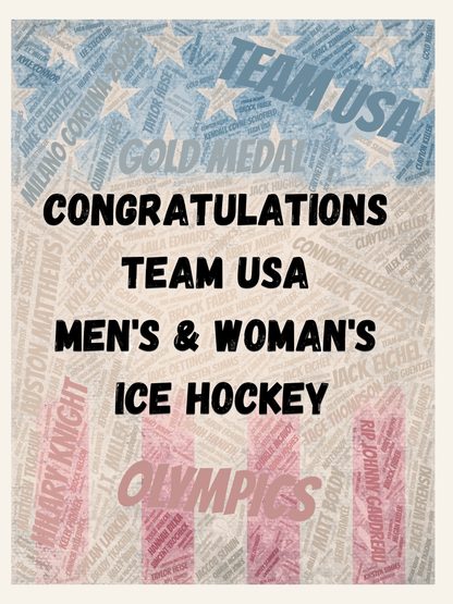 Team USA Hockey Poster