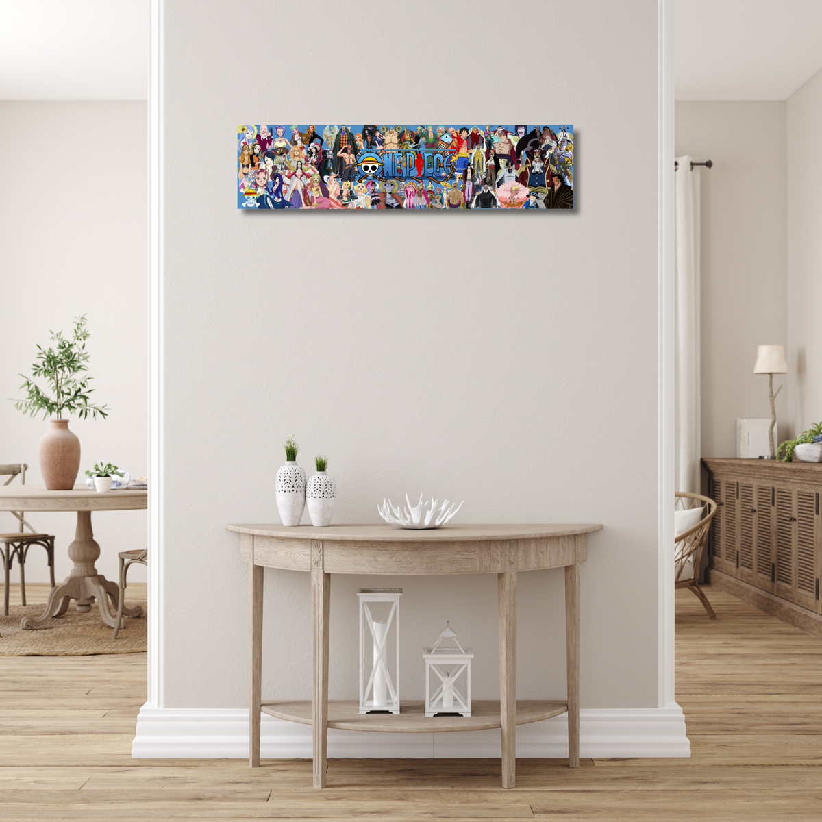 One Piece Character Collage Ceramic Wall Tile – 24"x6"